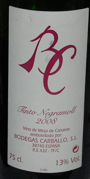 Tinto Negramoll Carballo 2008