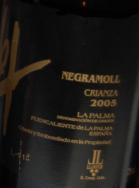 Tenegua Negramoll Crianza 2005